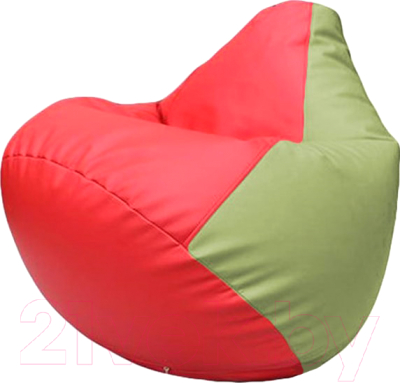 Бескаркасное кресло Flagman Груша Макси Г2.3-0919 (красный/оливковый) - фото