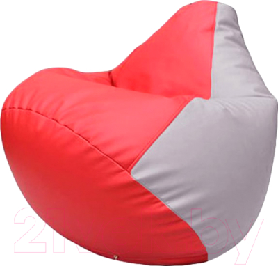 Бескаркасное кресло Flagman Груша Макси Г2.3-0925 (красный/сиреневый) - фото