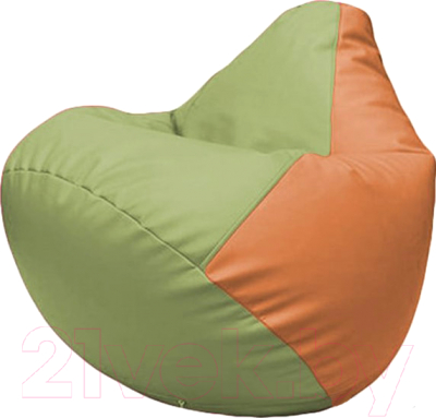 Бескаркасное кресло Flagman Груша Макси Г2.3-1920 (оливковый/оранжевый) - фото