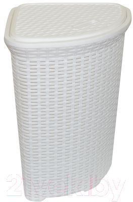 Корзина для белья Violet Ротанг / 235006 (60л, белый)