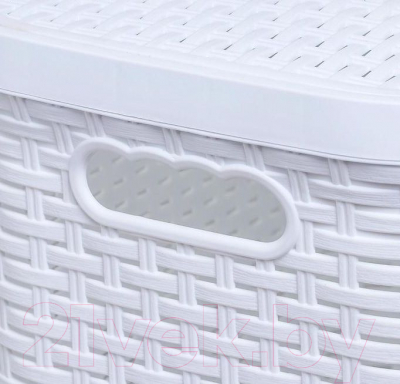 Корзина для белья Violet Ротанг / 235006 (60л, белый)