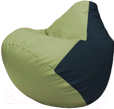 Бескаркасное кресло Flagman Груша Макси Г2.3-1915 (оливковый/синий) - фото