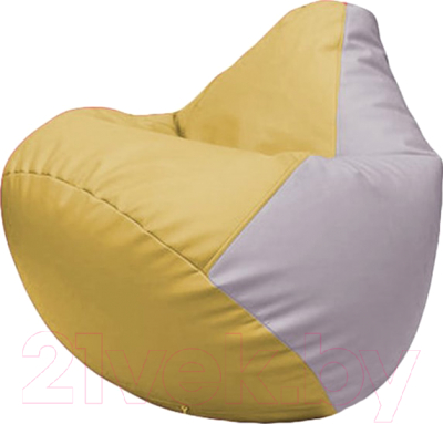 Бескаркасное кресло Flagman Груша Макси Г2.3-0825 (охра/сиреневый) - фото