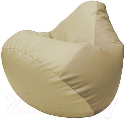 Бескаркасное кресло Flagman Груша Макси Г2.3-1012 (светло-бежевый/бежевый) - фото