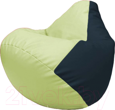 Бескаркасное кресло Flagman Груша Макси Г2.3-0415 (светло-салатовый/синий) - фото