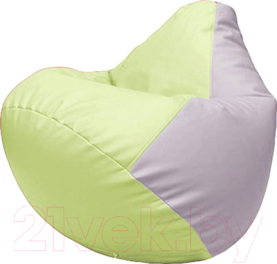 Бескаркасное кресло Flagman Груша Макси Г2.3-0425 (светло-салатовый/сиреневый) - фото