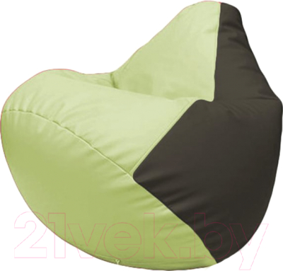 Бескаркасное кресло Flagman Груша Макси Г2.3-0416 (светло-салатовый/черный) - фото