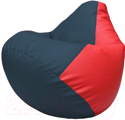 Бескаркасное кресло Flagman Груша Макси Г2.3-1509 (синий/красный) - фото