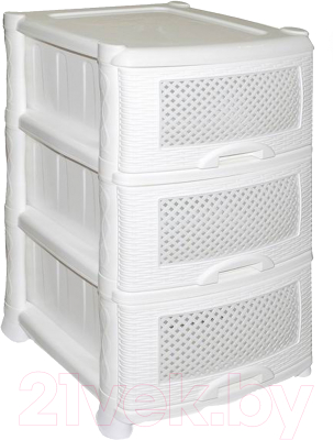 Комод пластиковый Violet Плетенка / 035306 - фото