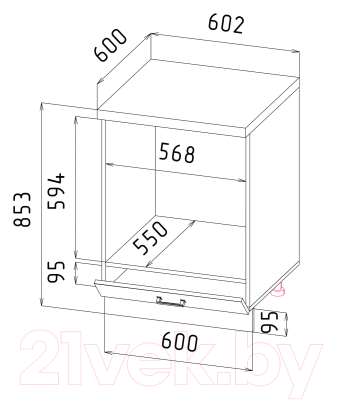 Шкаф под духовку Интерлиния Мила НШ60д
