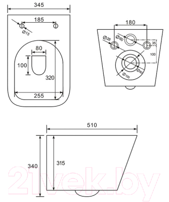 Унитаз подвесной IDDIS Bild BILRDSEi25