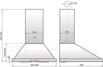 Вытяжка купольная Elikor Оптима 60П-400-П3Л (белый)