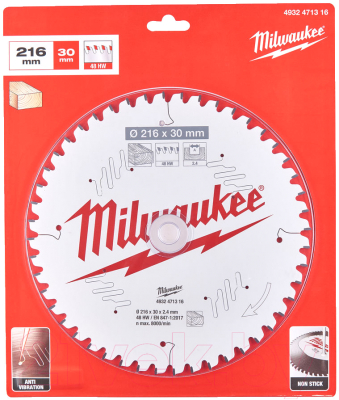 Пильный диск Milwaukee 4932471316 - фото