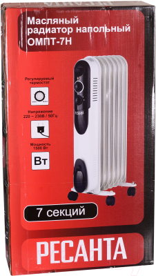 Масляный радиатор Ресанта ОМПТ-7Н (67/3/3)