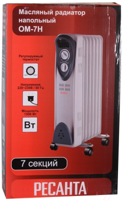 Масляный радиатор Ресанта ОМ-7Н