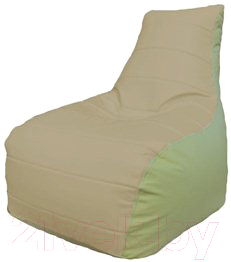 Бескаркасное кресло Flagman Бумеранг Б1.3-10 (бежевый/оливковый) - фото