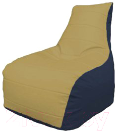 Бескаркасное кресло Flagman Бумеранг Б1.3-23 (охра/синий) - фото