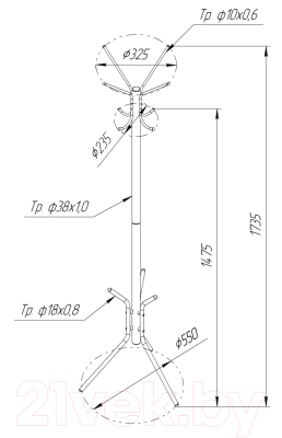 Вешалка для одежды Sheffilton SHT-CR2078