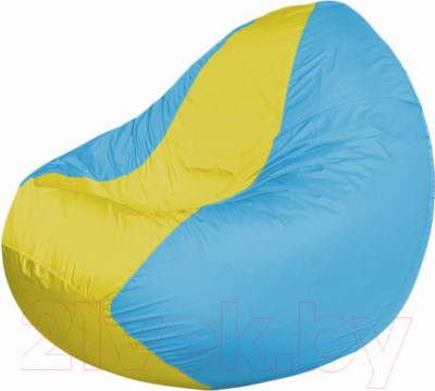 Бескаркасное кресло Flagman Classic К2.1-52 (желтый/голубой) - фото