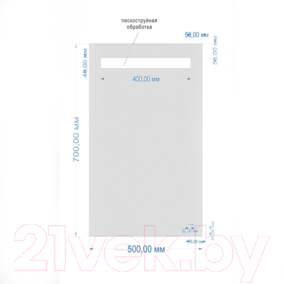 Зеркало Cersanit Led 010 50x70 / KN-LU-LED010-50-b-Os