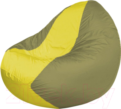 Бескаркасное кресло Flagman Classic К2.1-68 (желтый/оливковый) - фото