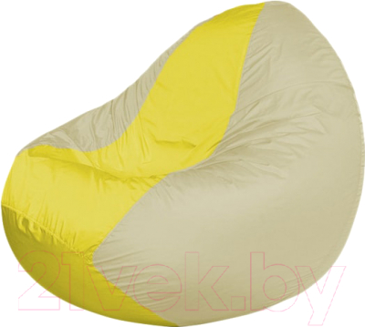 Бескаркасное кресло Flagman Classic К2.1-81 (желтый/светло-бежевый) - фото