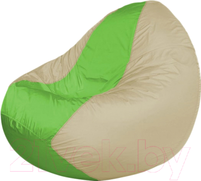 Бескаркасное кресло Flagman Classic К2.1-83 (салатовый/светло-бежевый) - фото