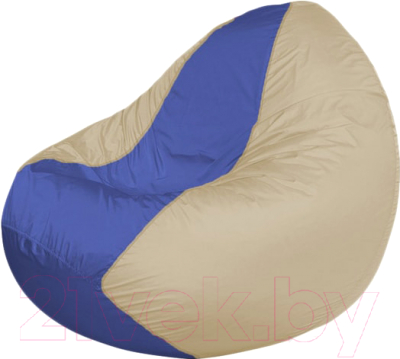 Бескаркасное кресло Flagman Classic К2.1-84 (синий/светло-бежевый) - фото