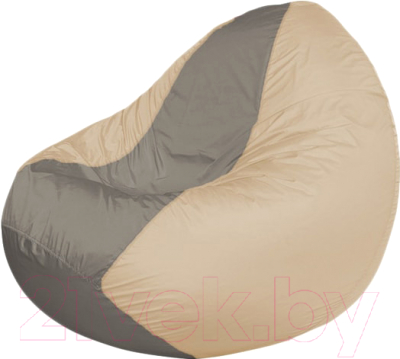 Бескаркасное кресло Flagman Classic К2.1-87 (серый/светло-бежевый) - фото