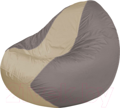 Бескаркасное кресло Flagman Classic К2.1-90 (светло-бежевый/серый) - фото