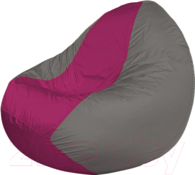 Бескаркасное кресло Flagman Classic К2.1-99 (фуксия/серый) - фото