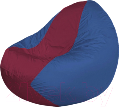 Бескаркасное кресло Flagman Classic К2.1-100 (бордовый/синий) - фото