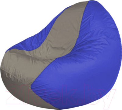 Бескаркасное кресло Flagman Classic К2.1-102 (серый/синий) - фото