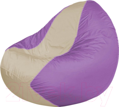 Бескаркасное кресло Flagman Classic К2.1-108 (светло-бежевый/сиреневый) - фото