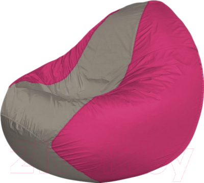 Бескаркасное кресло Flagman Classic К2.1-122 (серый/фуксия) - фото