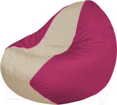 Бескаркасное кресло Flagman Classic К2.1-123 (светло-бежевый/фуксия) - фото