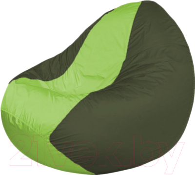 Бескаркасное кресло Flagman Classic К2.1-125 (салатовый/темно-оливковый) - фото