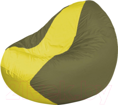 Бескаркасное кресло Flagman Classic К2.1-137 (желтый/темно-оливковый) - фото