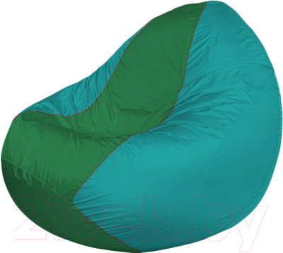 Бескаркасное кресло Flagman Classic К2.1-145 (зеленый/бирюзовый) - фото