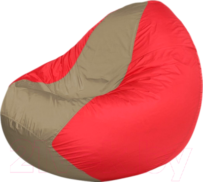 Бескаркасное кресло Flagman Classic К2.1-149 (темно-бежевый/красный) - фото