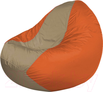 Бескаркасное кресло Flagman Classic К2.1-159 (темно-бежевый/оранжевый) - фото