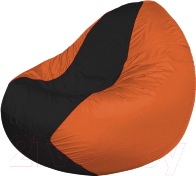 Бескаркасное кресло Flagman Classic К2.1-165 (черный/оранжевый) - фото