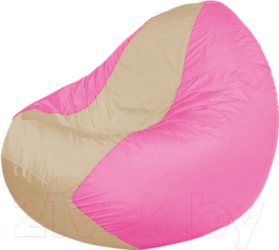 Бескаркасное кресло Flagman Classic К2.1-169 (светло-бежевый/розовый) - фото