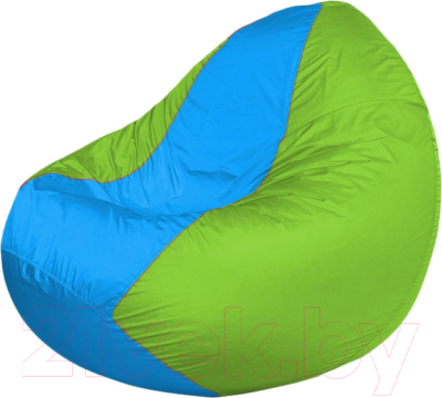 Бескаркасное кресло Flagman Classic К2.1-175 (голубой/салатовый) - фото