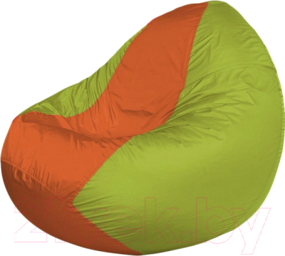 Бескаркасное кресло Flagman Classic К2.1-177 (оранжевый/салатовый) - фото