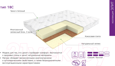 Матрас EOS Элит 18с 110x186