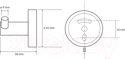 Крючок для ванной Bemeta Dark 104106030