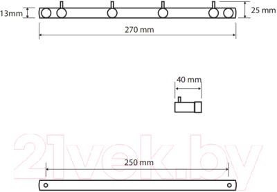 Вешалка для ванной Bemeta Dark 104606100