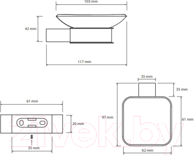 Мыльница Bemeta Nero 135008020