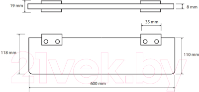 Полка для ванной Bemeta Nero 135002240